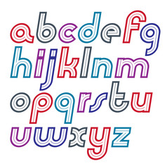 Poster - Set of vector lower case alphabet letters, can be used in retro poster design.