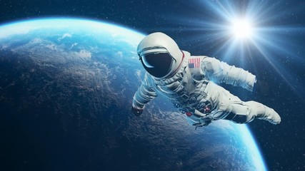 Wall Mural - Astronaut floating in space