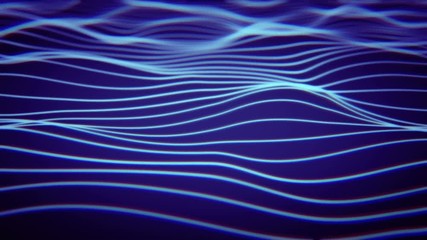 Wall Mural - abstract waves blue background