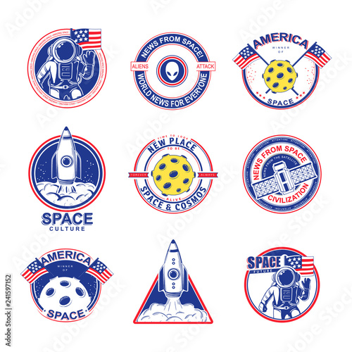 Cosmos set illustration Canvas Print