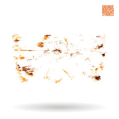 Naklejka na meble Brush stroke and texture. Grunge vector abstract hand - painted element. Underline and border design.