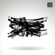 © monum - Black brush stroke and texture. Grunge vector abstract hand - painted element. Underline and border design.