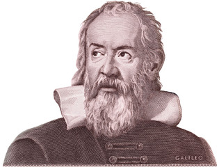 galileo galilei on italy money isolated. genius inventor, philosopher, astronomer, mathematician. fa