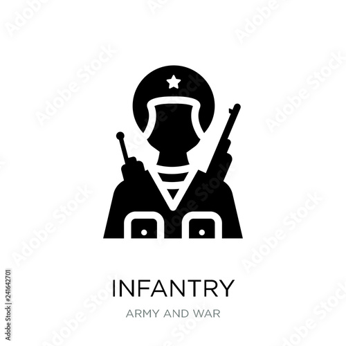 Fotografía infantry icon vector on white background, infantry trendy filled