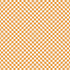 Wall Mural - Smooth Diagonal Gingham Seamless Pattern - Smooth diagonal orange and white classic gingham texture
