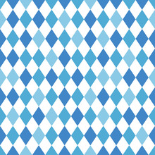 Blue Oktoberfest Diamond Seamless Pattern - Shades Of Blue And White Diamond Design Popular For Oktoberfest