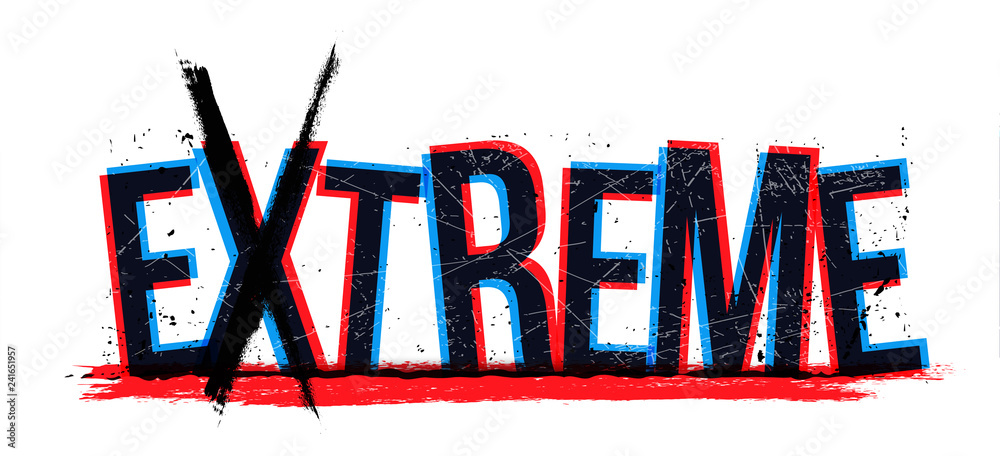 Image vectorielle Stock Extreme word, vector illustration. | Adobe Stock