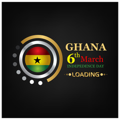 Wall Mural - Vector illustration. background Ghana national holiday of march 6. designs for posters, backgrounds, cards, banners, stickers, etc