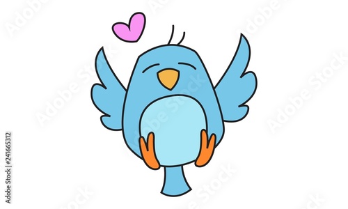 Vector Cartoon Illustration Of Cute Bird Flying Isolated On White Background Buy This Stock Vector And Explore Similar Vectors At Adobe Stock Adobe Stock