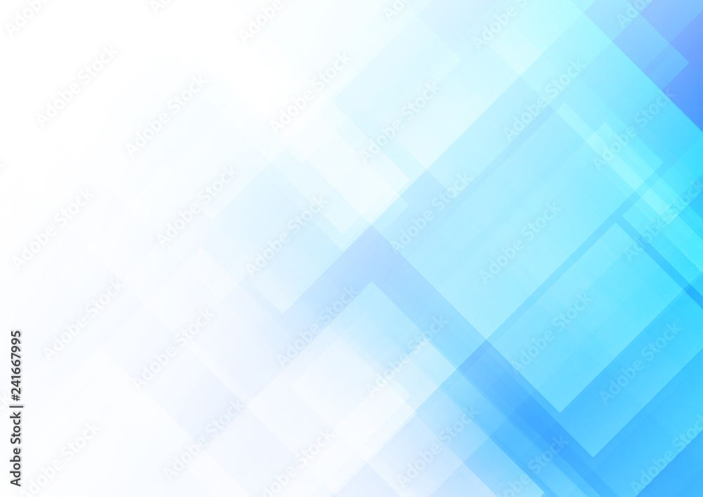 Abstract blue background with square shapes - obrazy, fototapety, plakaty 