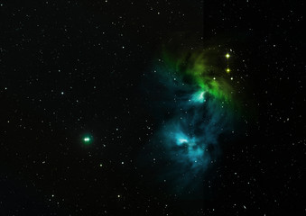 Being shone nebula. 3D rendering