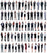 © ASDF - collage of young business people standing in a row.