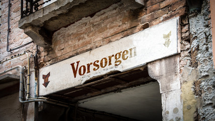 Wall Mural - Schild 383 - Vorsorgen