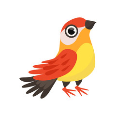 Wall Mural - colorful beautiful finch bird vector illustration on a white background
