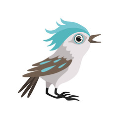 Wall Mural - beautiful blue jay bird vector illustration on a white background