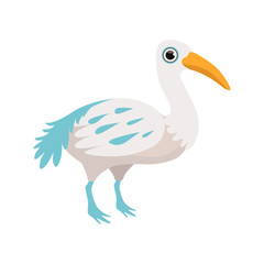 Wall Mural - beautiful white bird vector illustration on a white background