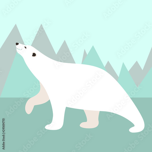 Polar Bear Vector Illustration Flat Style Profile Buy This Stock Vector And Explore Similar Vectors At Adobe Stock Adobe Stock