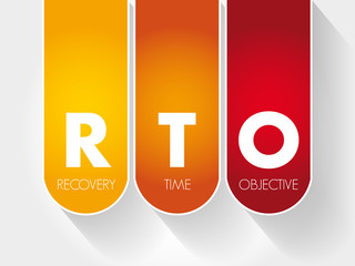 Poster - RTO - Recovery Time Objective acronym, business concept