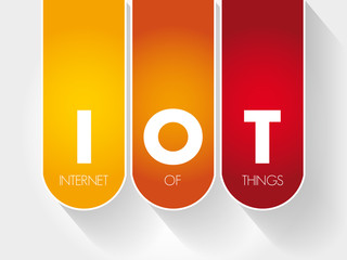 Poster - IOT - Internet Of Things acronym, technology concept background