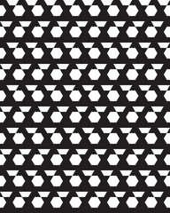 Wall Mural - Trendy design with geometric shapes. Seamless  monochrome   patterns. Design for packaging, print, covers, cards, wrapping, fabric, paper, interior etc