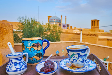 Sticker - In outdoor cafe of Yazd, Iran