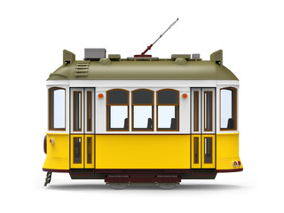 old tram cartoon side