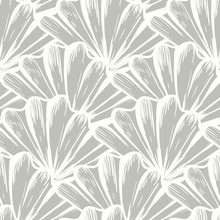 Vector Seamless Nautical Pattern With Hand Drawn Striped Shells