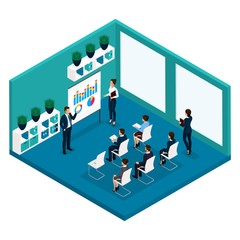 Poster - isometric training room, rear view, coaches
