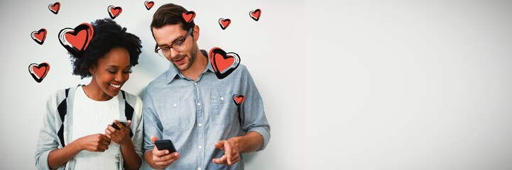 Poster - composite image of red hearts