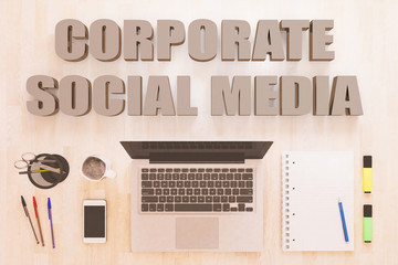 Wall Mural - Corporate Social Media