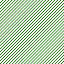 Diagonal Stripes Seamless Pattern - Thin Green Diagonal Stripes On White Background
