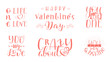 © highflier - Collection for Happy Valentines Day. Crazy about you, You are my Love, One life Love, You Dove, Sunshine. Isolated on White Background Hand Drawn Lettering Vector Illustration Quote. Set Six.