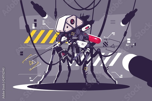 Fotomural Cybernetic robot mosquito drone