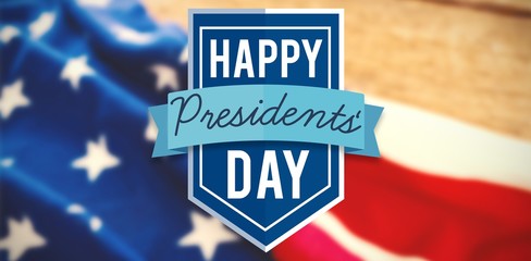 Poster - Composite image of happy presidents day