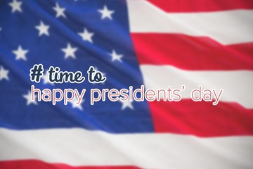 Poster - Composite image of happy presidents day message