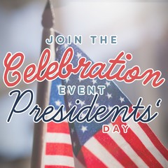 Poster - Composite image of happy presidents day message