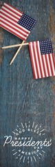 Poster - Composite image of god bless america. happy presidents day.