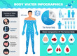 Body And Water Infographic Set