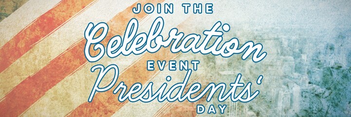 Poster - Composite image of happy presidents day