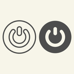 Poster - Power button line and glyph icon. Switch vector illustration isolated on white. On off button outline style design, designed for web and app. Eps 10.