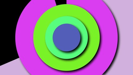 Poster - Colorful round different shapes transition - 3d rendering abstraction for creative, computer generated backdrop