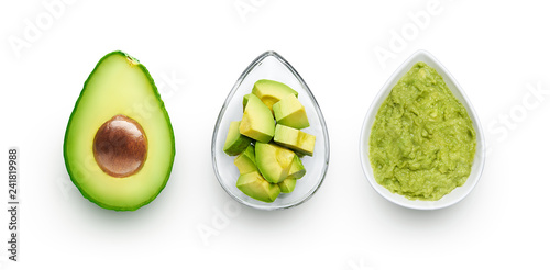 Fotomural Avocado, cut avocado and avocado spread