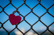 Heart lock on fence