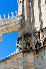 Milan Cathedral (Duomo di Milano), gothic church, Milan, Italy.