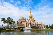 Nakhon Ratchasima, Thailand - Nov 16, 2018 : Wat Lan Boon Mahawihan Somdet Phra Buddhacharn At Nakhon Ratchasima Thailand, Wat Nonkhum, Thai Temple Style