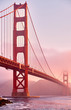 Leinwandbild Motiv Golden Gate Bridge at sunrise, San Francisco, California