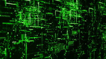 Poster - Digital Technology Network Data and Communication Concept Abstract Background