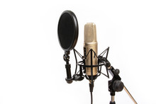 Recording Mic Isolated On A White Background