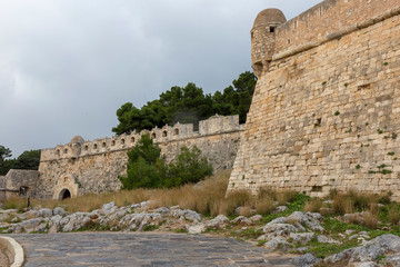 Wall Mural - Rethymno Greece, 12-13-2018. Historic Venetian fortress in Rethymno Crete, Greece.