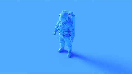 Wall Mural - Blue Spaceman Astronaut Cosmonaut 3d illustration 3d render